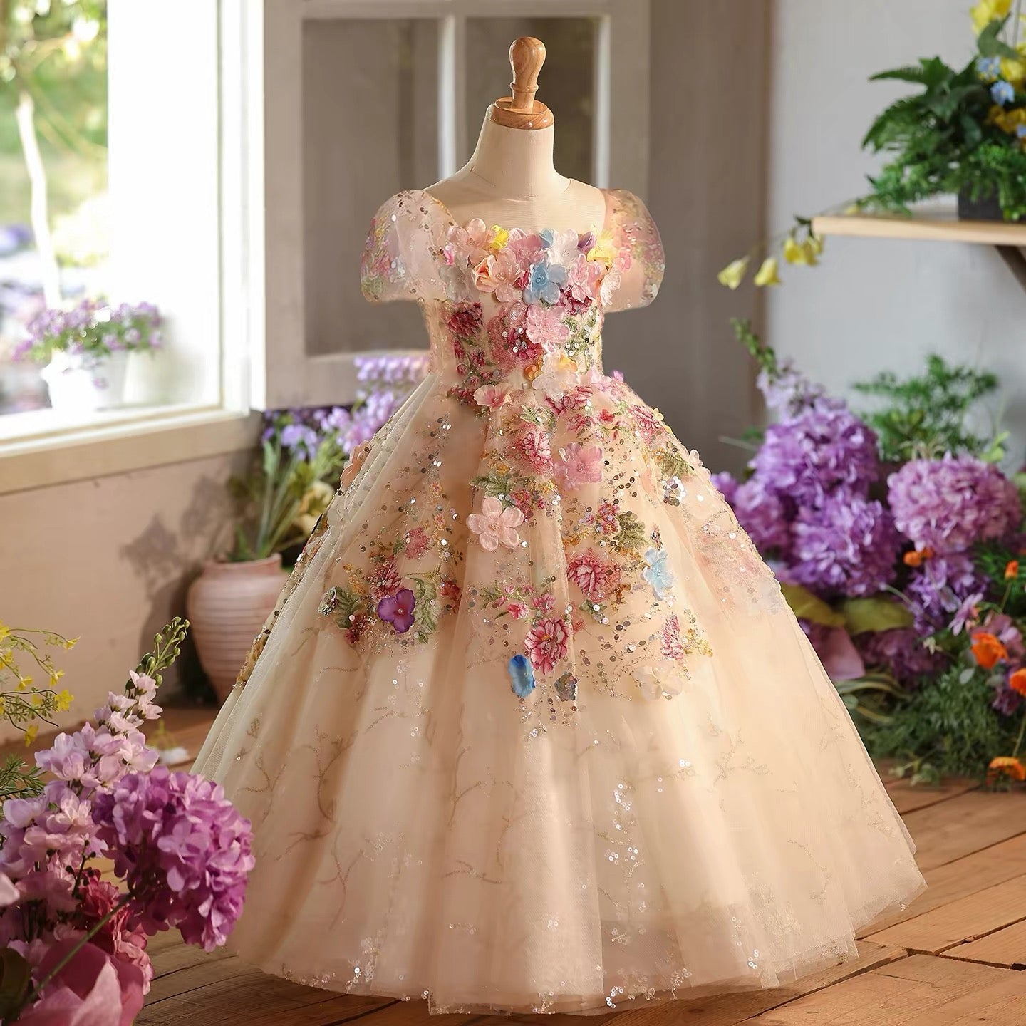 Girls' dresses, dresses for girls aged 3-12, elegant flower girl dresses, floral dresses for girls, party dresses for baby princesses.