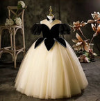 Girls' evening dresses, party dresses for children aged 3-12, elegant mesh dresses