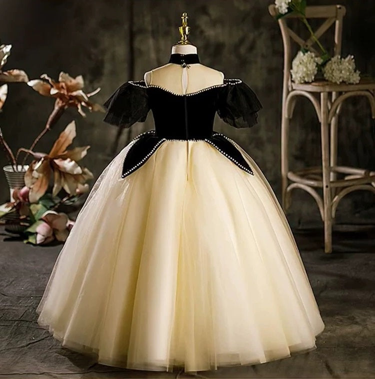 Girls' evening dresses, party dresses for children aged 3-12, elegant mesh dresses
