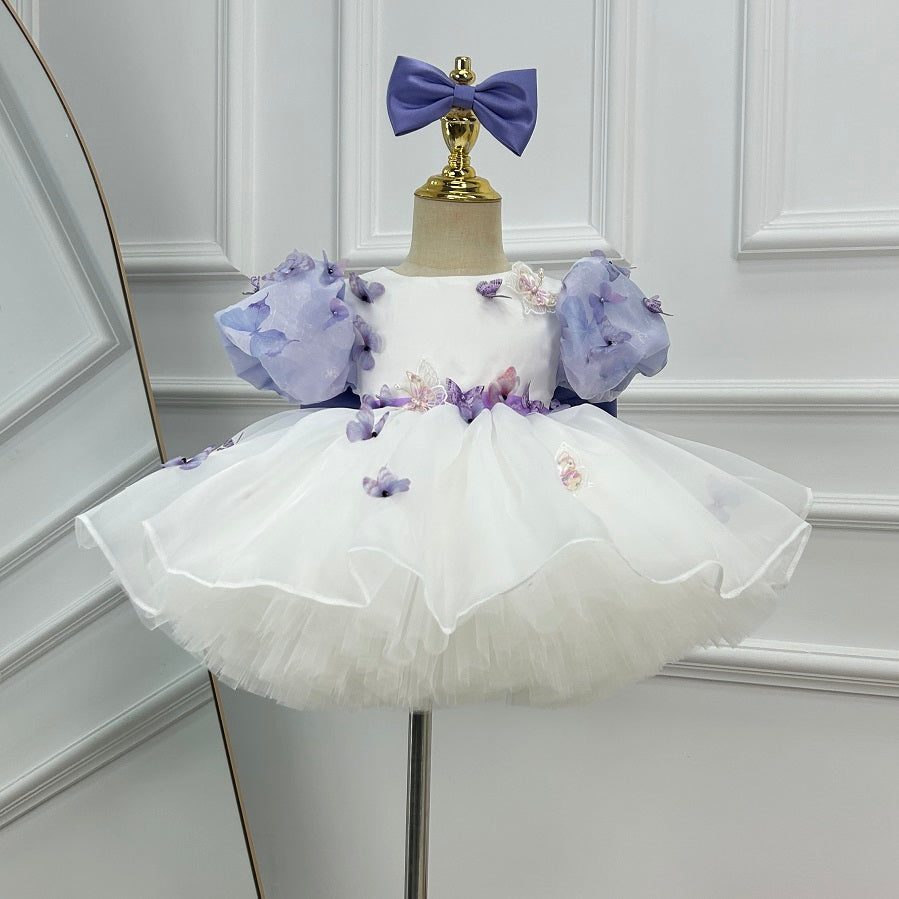 Butterfly Princess Dress for Kids Birthday Party & Flower Girl | KLFFIGID