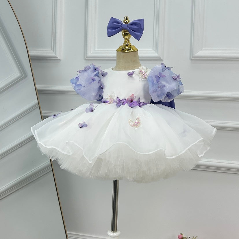 Butterfly Princess Dress for Kids Birthday Party & Flower Girl | KLFFIGID