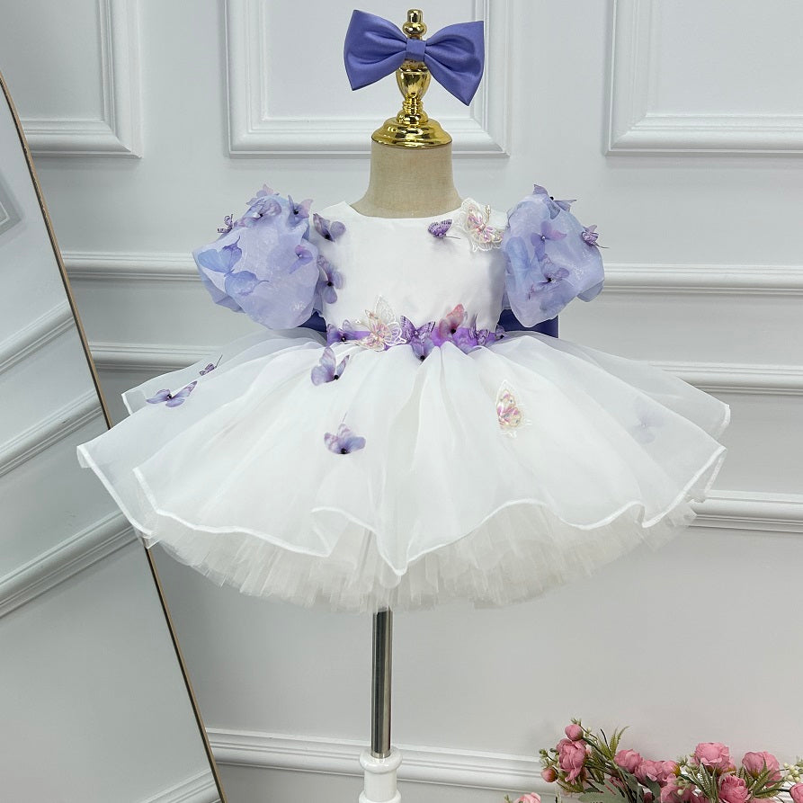 Butterfly Princess Dress for Kids Birthday Party & Flower Girl | KLFFIGID
