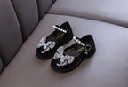 Bow Shiny Sequins Children Shoes, Baby Birthday Party Shoes