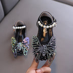 Children's shoes, bow diamond sequin shoes, 1 year old baby birthday party baby shoes