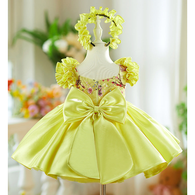 Girls Elegant Floral Fairy Colorful Princess Dress | KLFFIGID