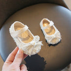 Baby shoes, sequined bow leather shoes, girls' shoes