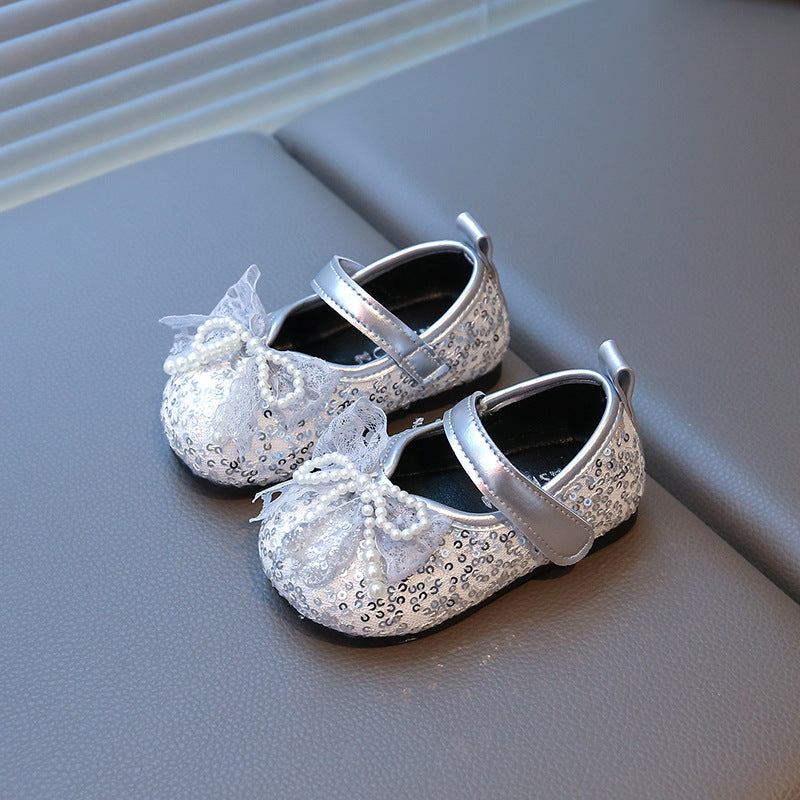 Toddler shoes, girls' leather shoes, birthday party shoes