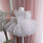 Girls Dreamy Sequin Princess Party Dress & Bow | KLFFIGID