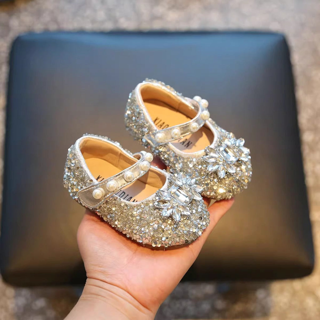 Baby Walking Shoes Toddler Sequined Princess Shoes for Girls | KLFFIGID