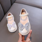 Bow Shiny Sequins Children Shoes, Baby Birthday Party Shoes