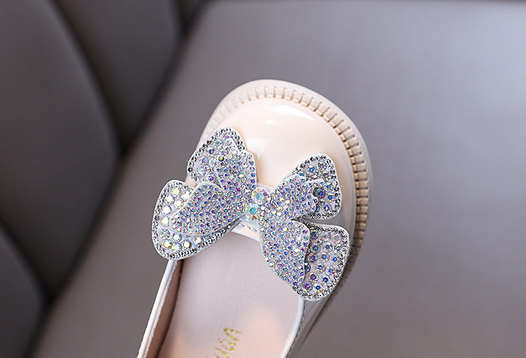 Bow Shiny Sequins Children Shoes, Baby Birthday Party Shoes