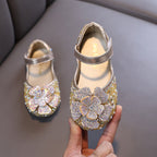 1 year old baby shoes, flower cute dance shoes, performance girl princess diamond shoes