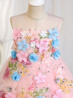 Girls' floral dresses, wedding evening gowns, birthday party dresses for babies