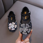 1 year old baby shoes, flower cute dance shoes, performance girl princess diamond shoes