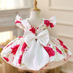 Floral Girls Birthday Party Dress Evening Princess Gown | KLFFIGID