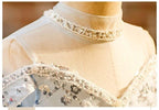 New flower girl wedding dress evening dress sequin fashion tail girl princess dress