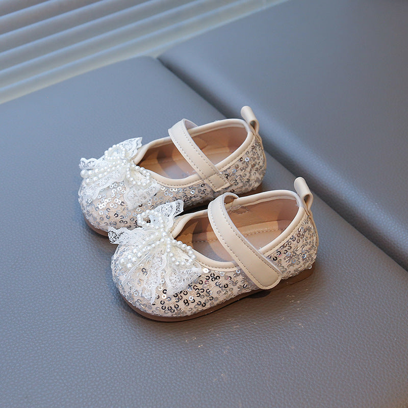 Toddler shoes, girls' leather shoes, birthday party shoes