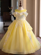 New 3-12-year-old baby birthday party evening dress embroidered sequins fluffy mesh girl princess dress