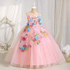 Girls' floral dresses, wedding evening gowns, birthday party dresses for babies