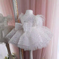 Girls Dreamy Sequin Princess Party Dress & Bow | KLFFIGID