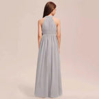 Elegant Long Party Girl Dress Wedding Flower Girl Evening Dress