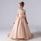 4-12 years old children's evening dress wedding stage performance girl dress