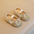 Girl's shoes with rhinestones, princess shoes, girls' leather shoes