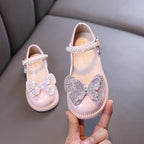 Bow Shiny Sequins Children Shoes, Baby Birthday Party Shoes