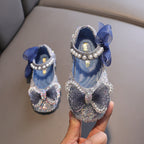 0-12 years old girls shoes bow sequin shoes