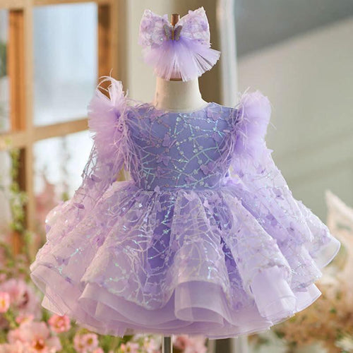 Butterfly Glitter Princess Dress | Girls Christmas Gown | KLFFIGID