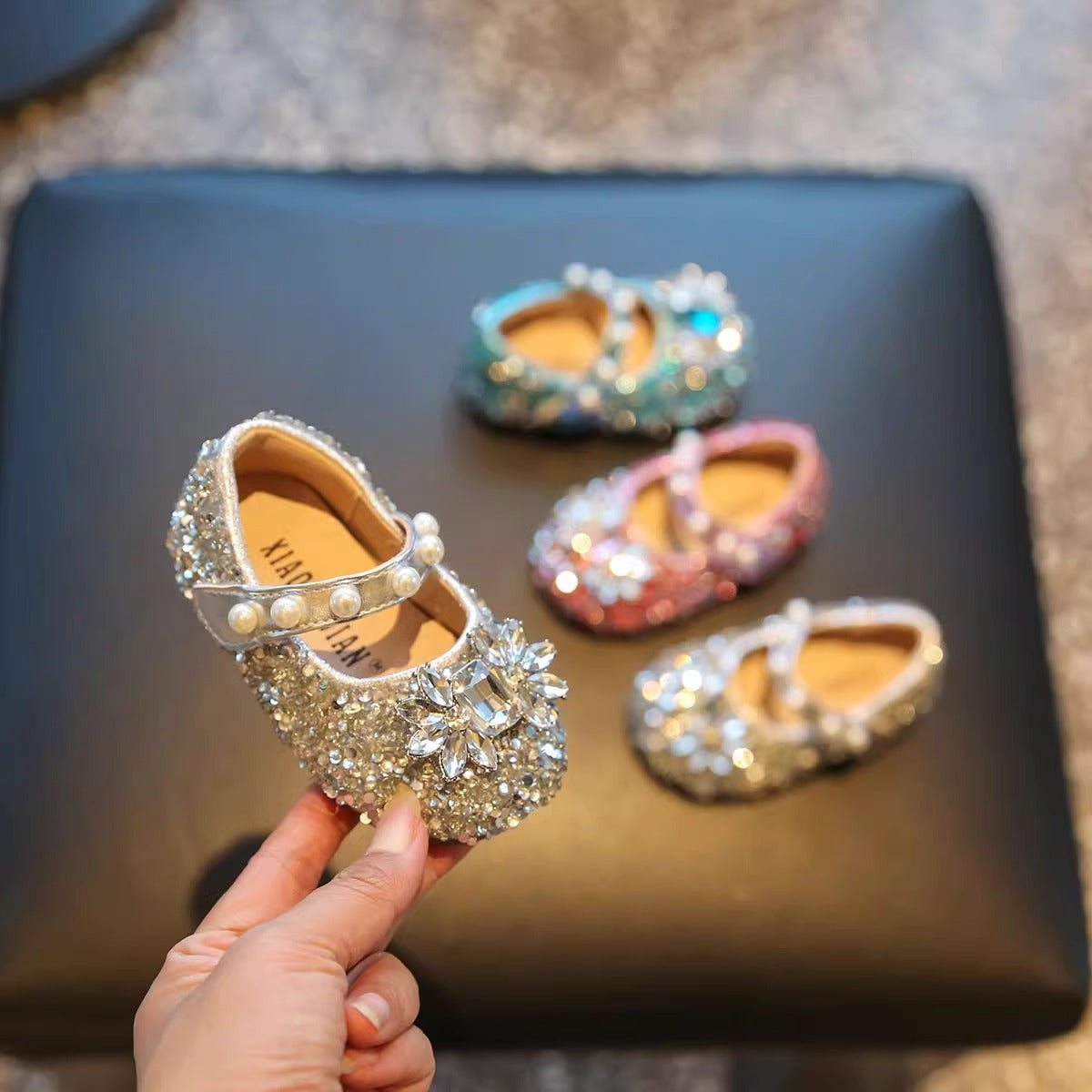 Baby Walking Shoes Toddler Sequined Princess Shoes for Girls | KLFFIGID