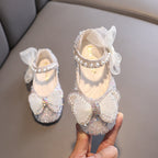 0-12 years old girls shoes bow sequin shoes