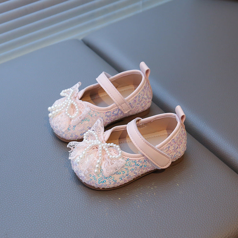 Toddler shoes, girls' leather shoes, birthday party shoes