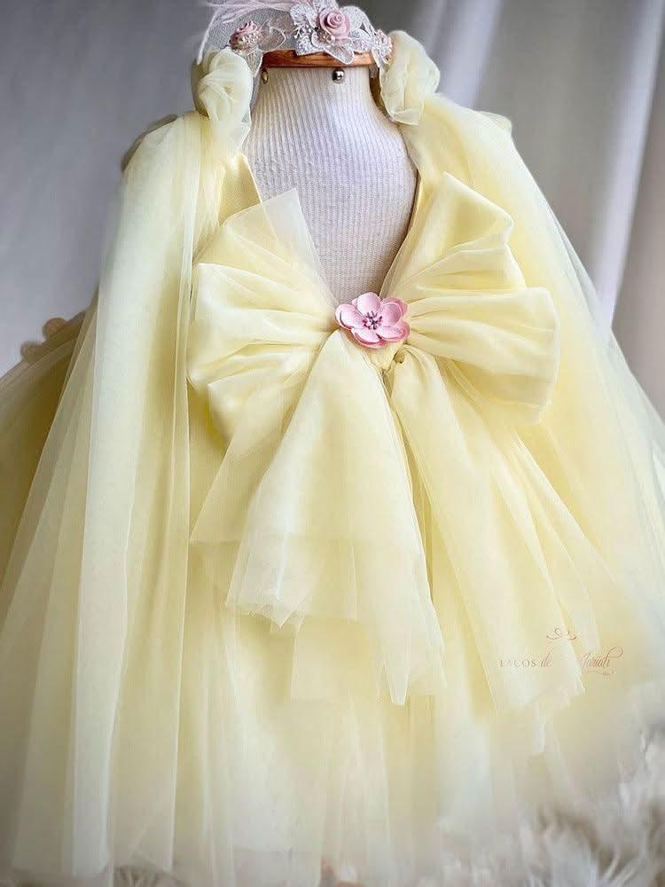 Girls Butterfly Kisses Pastel Floral Tulle Dress | KLFFIGID