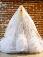 New flower girl wedding dress evening dress sequin fashion tail girl princess dress