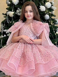Girls Sweet Sequined Princess Big Bow Tutu Dress | KLFFIGID