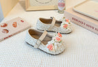 Cute Floral Girls' Shoes Dreamy Glitter Girls' Shoes Exquisite Handmade Floral Shoes
