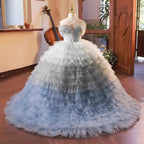 Big Bow Sparkly Tulle Flower Girl Wedding Dress for Girls | KLFFIGID