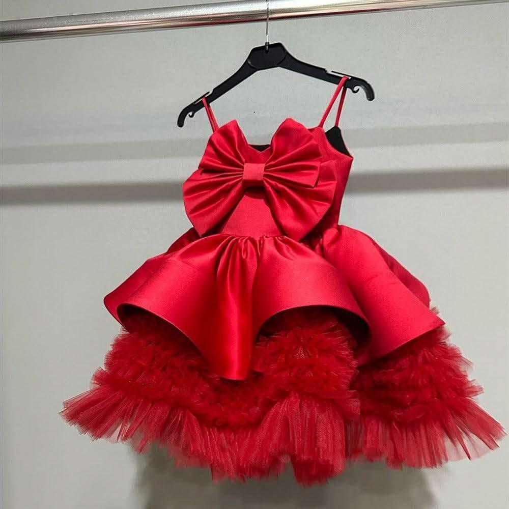 Sling Bow Christmas Party Evening Dress for Girls | KLFFIGID