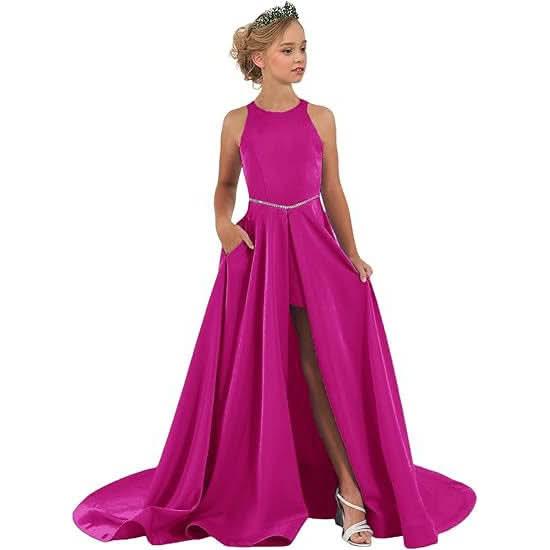 Girls piano performance dress violin performance banquet tail girl evening dress