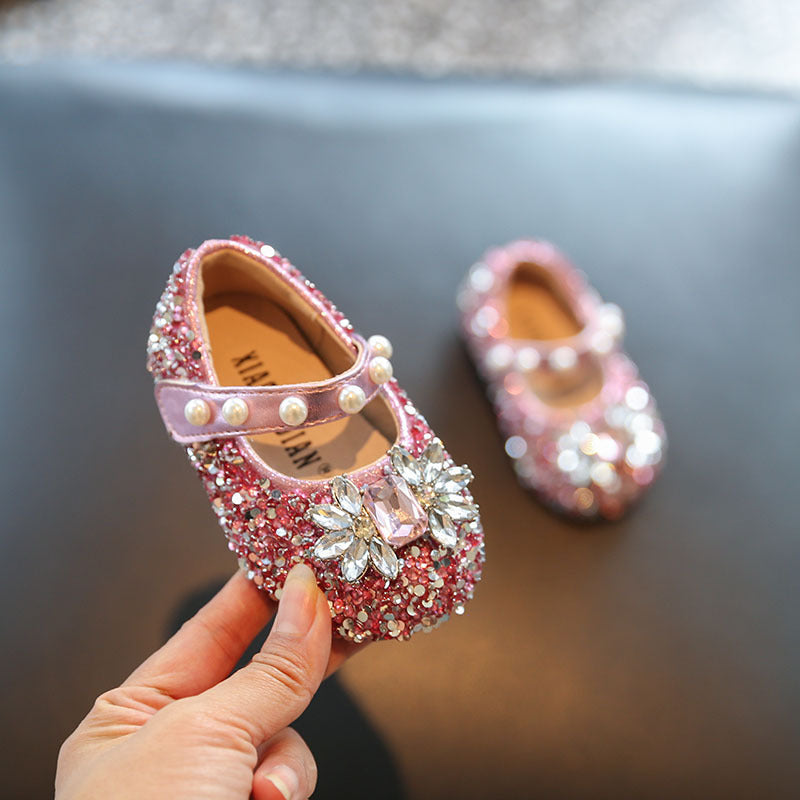 Baby Walking Shoes Toddler Sequined Princess Shoes for Girls | KLFFIGID