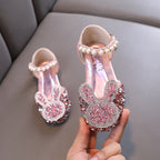 Cute bunny baby girl shoes, girls princess diamond dance performance shoes sandals