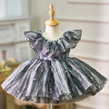 Baby birthday dress high-end luxury ruffled pearl evening dress Suitable for catwalk weddings and various occasions