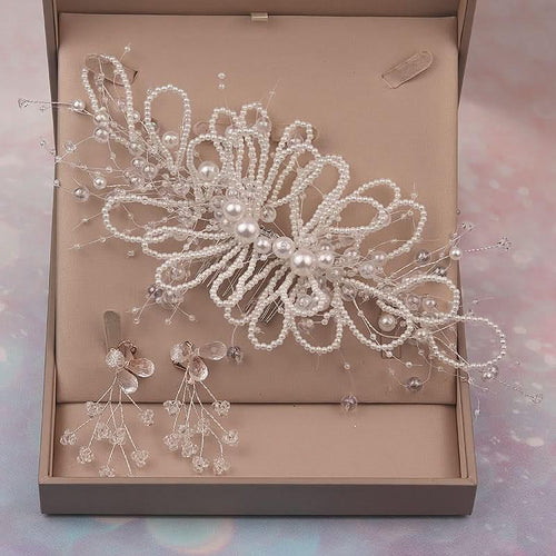 Children's birthday party wedding pearl hair accessories stage performance earrings hairpin（复制）
