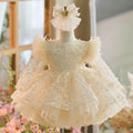 New Girl Princess Dress Long Sleeve Butterfly Glitter Christmas Banquet Elegant Evening Dress