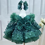 0-12Y Girls Long Sleeve Butterfly Embroidered Princess Dress | KLFFLGID