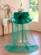 Green Christmas dress for girls Baby's Birthday Dress Pageant Gown｜KLFFIGID