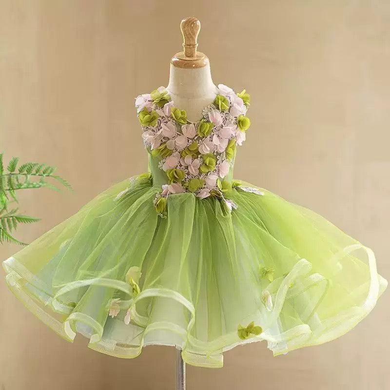 Flower Fairy Mesh Tulle Birthday Party Wedding Pageant Princess dress | KLFFLGID