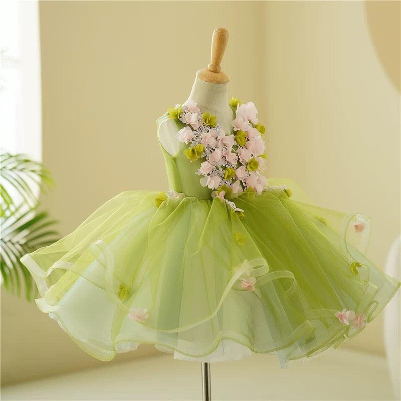 Flower Fairy Mesh Tulle Birthday Party Wedding Pageant Princess dress | KLFFLGID
