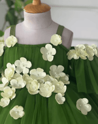 Kids Floral Spaghetti Strap Puffy Dress Birthday Party Wedding Pageant | KLFFLGID